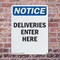 Signmission Deliveries Enter Here OSHA Notice Sign, Plastic, 7in W x 10in L, 2PK OS-2PACK-NS-P-710-V-10965 - alternate 4
